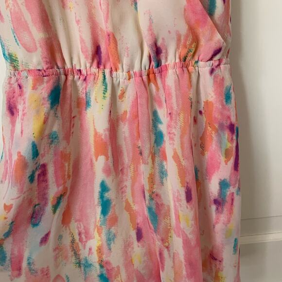 Forever 21 F21 x Rory Beca Pink watercolor shorts romper S - Picture 4 of 8